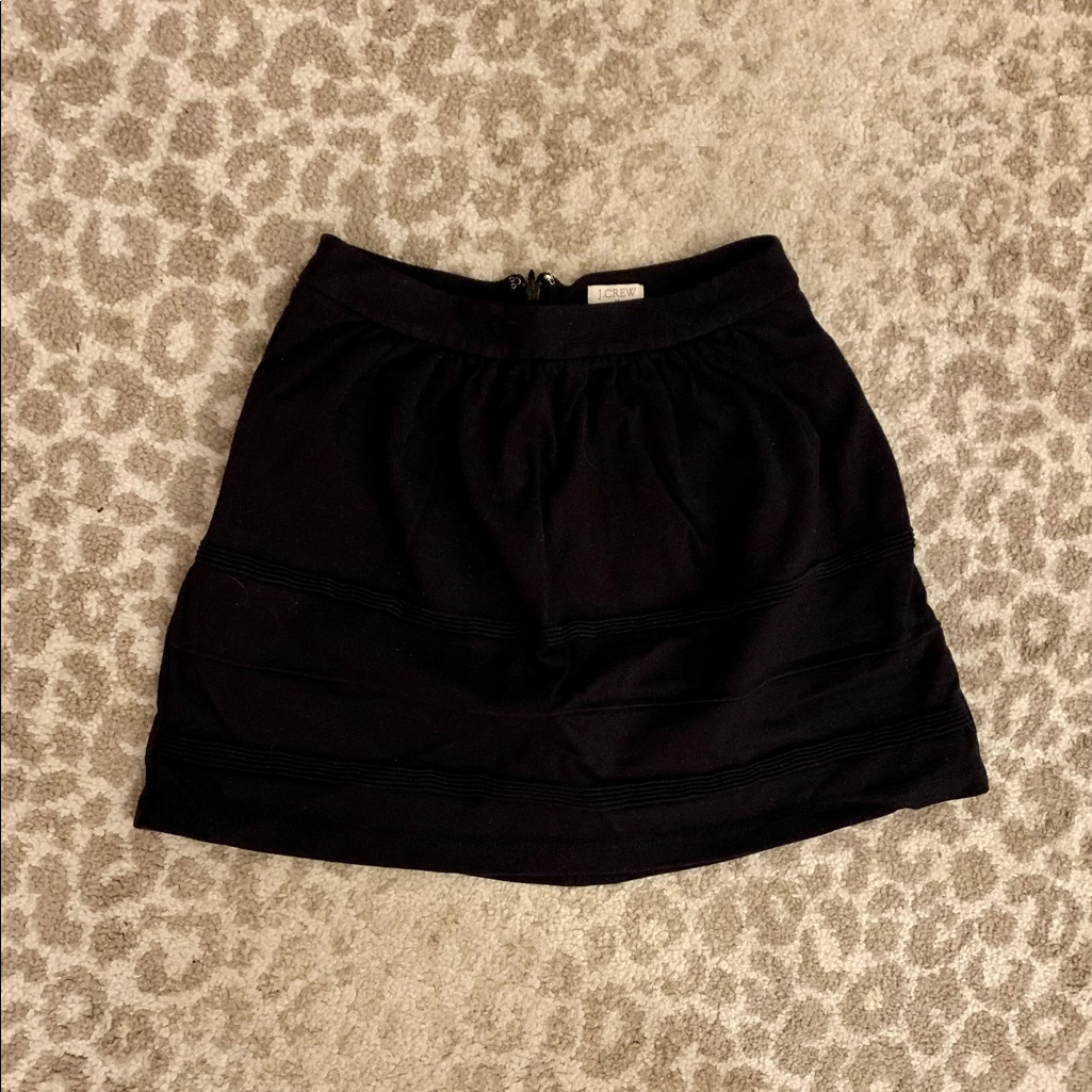 J.Crew Black/Navy Blue Bubble Skirt Size 0